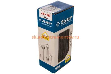 Саморезы универсальные по дереву 90 шт. (4,8х100 мм; PH2; ТФ1) Зубр 4-300031-48-100