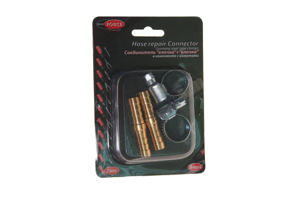 Соединитель елочка+елочка с хомутами (2 шт; 8x8 мм) ROCKFORCE RF-HRC05/05