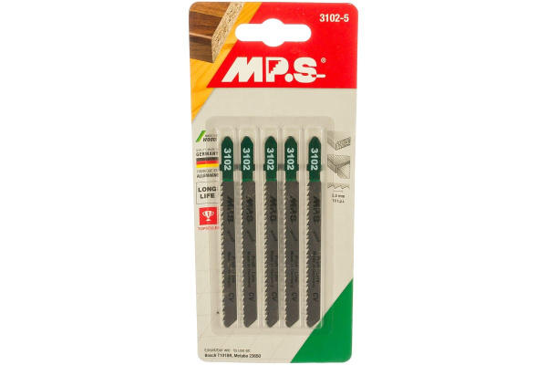 Пилки T101BR (100х75х2.5 мм; 5 шт.) по дереву и ДСП MPS 3102