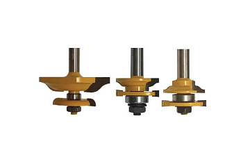 Набор фрез по дереву (3 шт; хвостовик 12 мм) для изготовления филенчатых изделий Энкор 9347