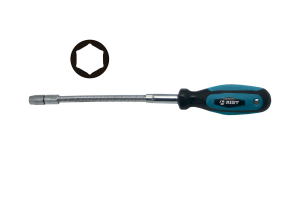 Шестигранная торцевая отвертка 6x7мм 160мм гибкая AIST 86037M 00-00003525