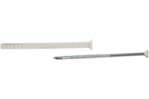 Дюбель-гвоздь нейлоновый с потайным бортиком 70 шт. (6x80 мм; ТФ5) Зубр 4-301375-06-080