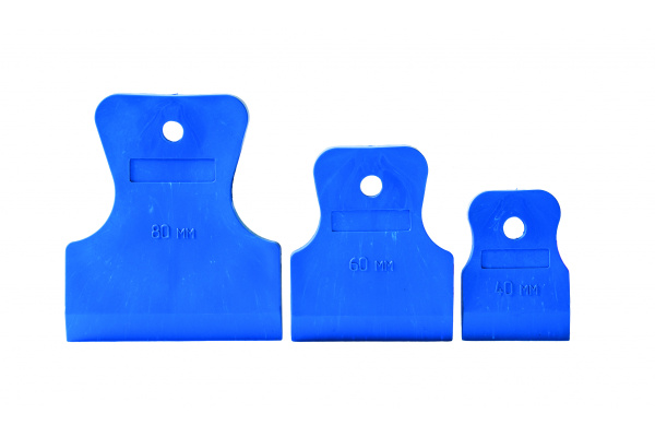 Набор резиновых шпателей КЕДР синие, 3 шт., 40-60-80мм 139-0006 134982