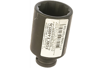 Головка 12-ти гранная удлиненная L=85 мм, 1/2" FORCE 4488536