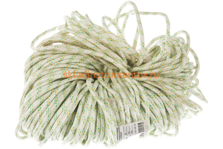 Плетеный 24-прядный капроновый фал с сердечником 10мм, бухта 100м, 1300кгс СИБРТЕХ Россия 93971