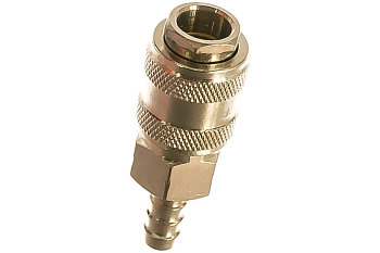 Быстроразъем пневматический с клапаном - елочка 8 мм ЭВРИКА ER-SE1-3SH