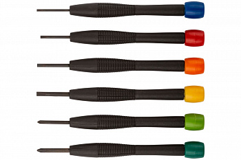 Отвертки для точных работ 6 шт. PH00, PH0, PH1, SL1.4, 1.8, 2, 4 мм КУРС 56133