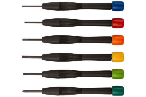 Отвертки для точных работ 6 шт. PH00, PH0, PH1, SL1.4, 1.8, 2, 4 мм КУРС 56133