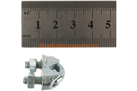 ЗУБР Зажим троса DIN 741, 5мм, 2 шт, оцинкованный, Профессионал 304416-05 ЗУБР Зажим троса DIN 741, 5мм, 2 шт, оцинкованный, Профессионал 304416-05