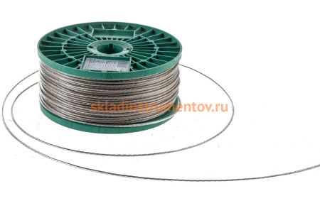 Металлополимерный трос СИБРТЕХ прозрачный ПР-3,0 47628