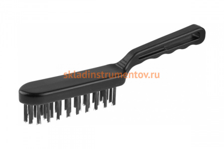 Проволочная щетка Зубр Эксперт стальная большая с пластмассовой ручкой 4 ряда 35011-4_z01