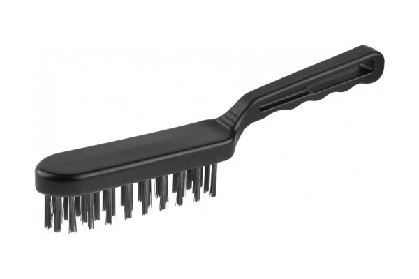 Проволочная щетка Зубр Эксперт стальная большая с пластмассовой ручкой 4 ряда 35011-4_z01