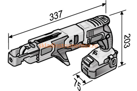 Аккумуляторный шуруповерт для гипсокартона FLEX DW 45 18.0-EC M/2.5 Set 466824