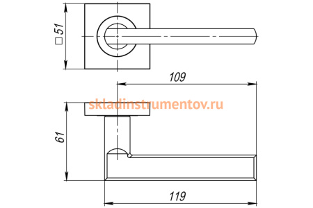 Раздельная ручка AJAX POLO JK BL-24 черный 43385