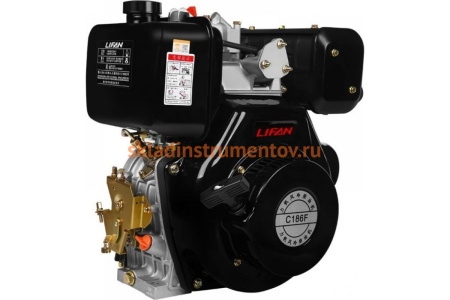 Двигатель Diesel 186F 9.2 л.с., конусный вал LIFAN 00-00001449