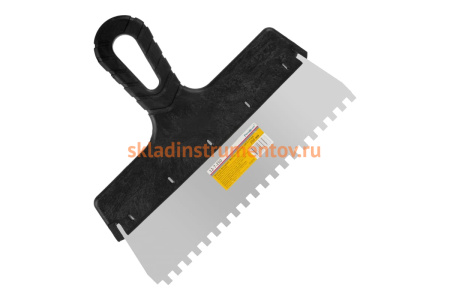 Фасадный зубчатый шпатель (250 мм, зуб.6x6 мм) РемоКолор Мастер 12-7-250