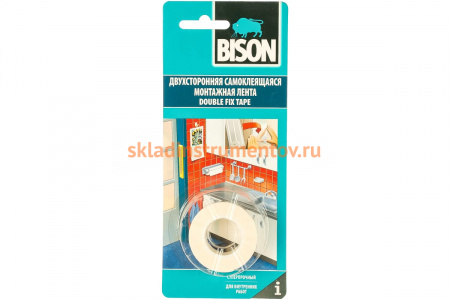 Лента BISON DOUBLE FIX CRD 1.5Mх19MM 6307215