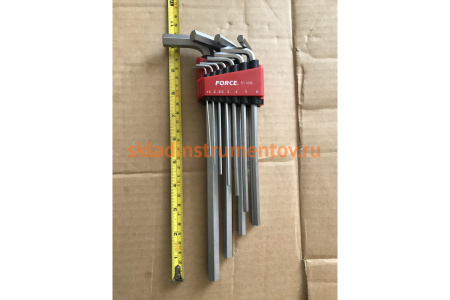 Набор длинных Г-образных шестигранников 1,5-12 мм, 11предметов FORCE 5116XL