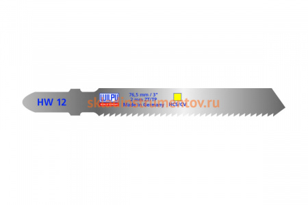 Пилка по изоляционным материалам HW 12 (5 шт; 76.5х7.8х1 мм; 50 мм; 13 TPI; HCS/CV) WILPU 241000005