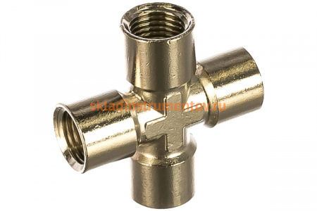 Переходник крестовина 1254/2 250/2 FFFF 1/4" GAV 27819