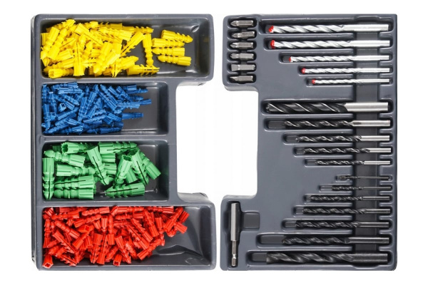 Набор сверл и дюбелей 300 шт. Archimedes 90015