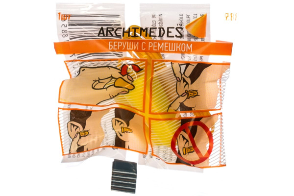 Беруши с ремешком Archimedes Norma 91885 Беруши с ремешком Archimedes Norma 91885