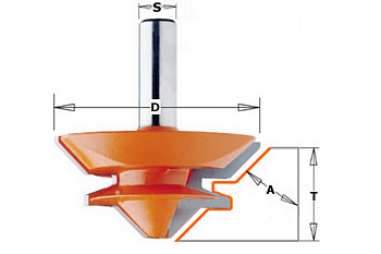 Фреза комбинированная универсальная (50.8x22.2 мм; S 12 мм; 45°) по дереву CMT 955.504.11