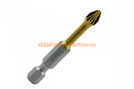Биты фрезерованные TiN-half (10 шт; Pz2; 50 мм) D.BOR D-THT-PZ02-050-010