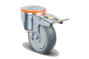 Колесо аппаратное с подшипником поворотное MFK-TORG EM04-MBT-80-F M12