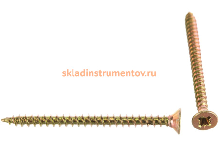 Универсальные шурупы для дерева, ДСП, ДВП Зубр желтопассивированные, PZ, 3,0x40мм, ТФ1, 500 штук 4-300391-30-040