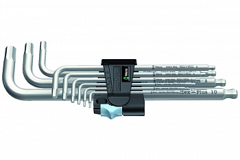 Набор Г-образных ключей 3950/9 PKL CLIP 9TLG WERA WE-022720