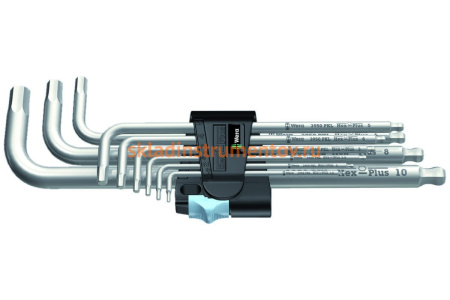 Набор Г-образных ключей 3950/9 PKL CLIP 9TLG WERA WE-022720