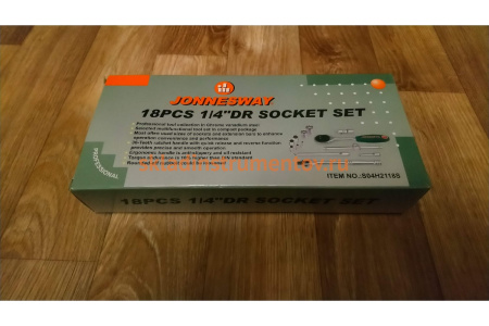 Набор торцевых головок 18 предметов Jonnesway S04H2118S