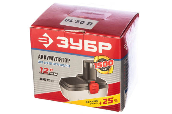 Батарея аккумуляторная для шуруповертов (1,5 А*ч; 12 В; NiCd) Зубр ЗАКБ-12 N15