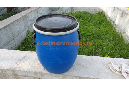 Бочка с крышкой на обруч ТАРА п/э, 48л, синяя 00228