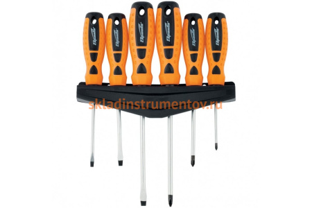 Набор отверток, CrV, двухкомпонентные рукоятки, 6шт SPARTA Point 11782