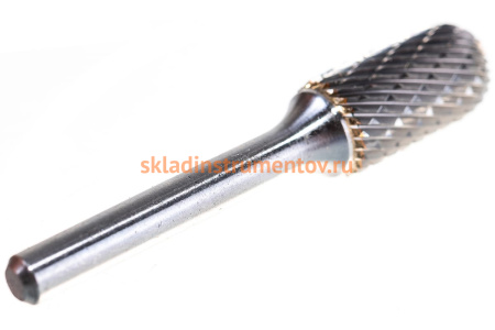 Бор-фреза форма С цилиндр со сферическим концом (12.7x25 мм; хвостовик 6 мм) D.BOR 9F-12127K02D