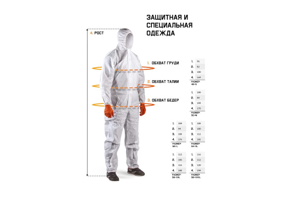 Защитный комбинезон из нетканого материала Jeta Safety JPC650-XL