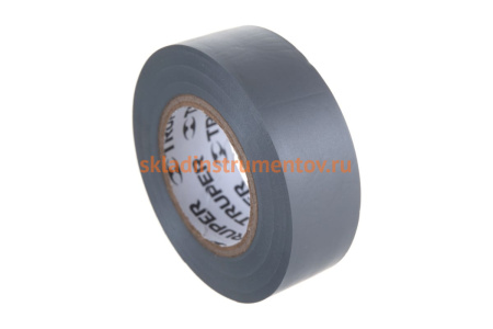 Изолента Truper акрил, 9 м, ширина 19 мм, серая M-22G 13516