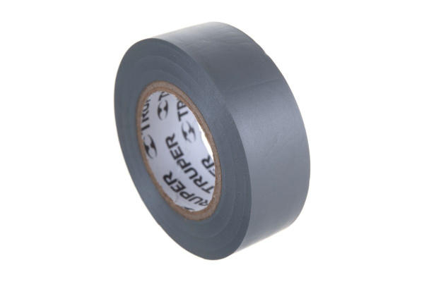 Изолента Truper акрил, 9 м, ширина 19 мм, серая M-22G 13516