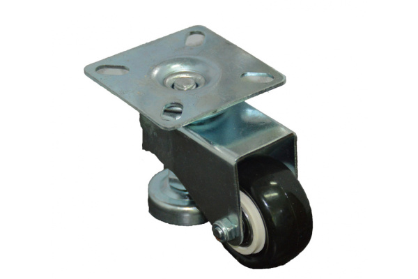 Колесо поворотное черная резина с регулировкой 50 мм  MFK-TORG 4053050-Р