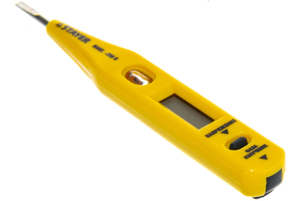 Цифровой тестер напряжения со световым индикатором 12-220В, 125мм STAYER MASTER 45290