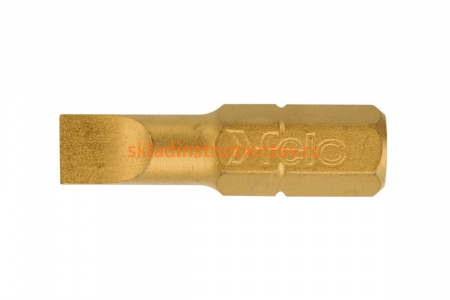 Бита плоская шлицевая с покрытием TiN 8,0х1,2х25 мм, 10 шт. Felo 02080070