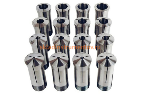 Набор цанг 17 шт. (3-25 мм) для токарных станков Jet 50000190