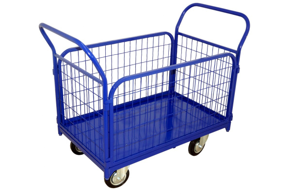 Тележка RUSKLAD платформенная с сетчатыми бортами  ТС 2 (600x900) d125мм Тележка RUSKLAD платформенная с сетчатыми бортами  ТС 2 (600x900) d125мм