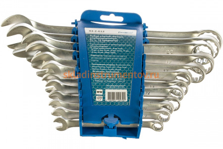 Набор гаечных комбинированных ключей РемоКолор Cr-v, матовая полировка, 12 предметов 43-2-612