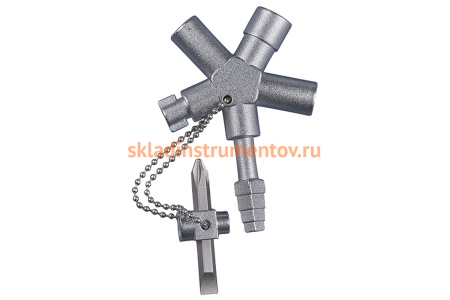 Ключ для распределительного шкафа HAUPA „HUPkey“ с поворотной насадкой 110692