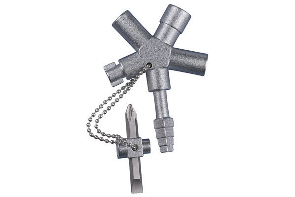 Ключ для распределительного шкафа HAUPA „HUPkey“ с поворотной насадкой 110692