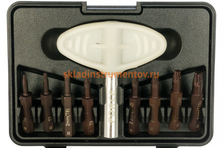 Набор экстракторов для сломанных 6-гранников и TORX болтов 9 предметов FORCE 909U1