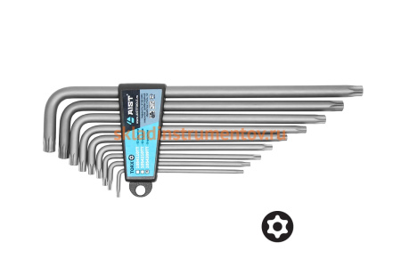 Набор Г-образных ключей TORX с отверстием под штифт 9 предметов AIST 1054309TT 00-00017262